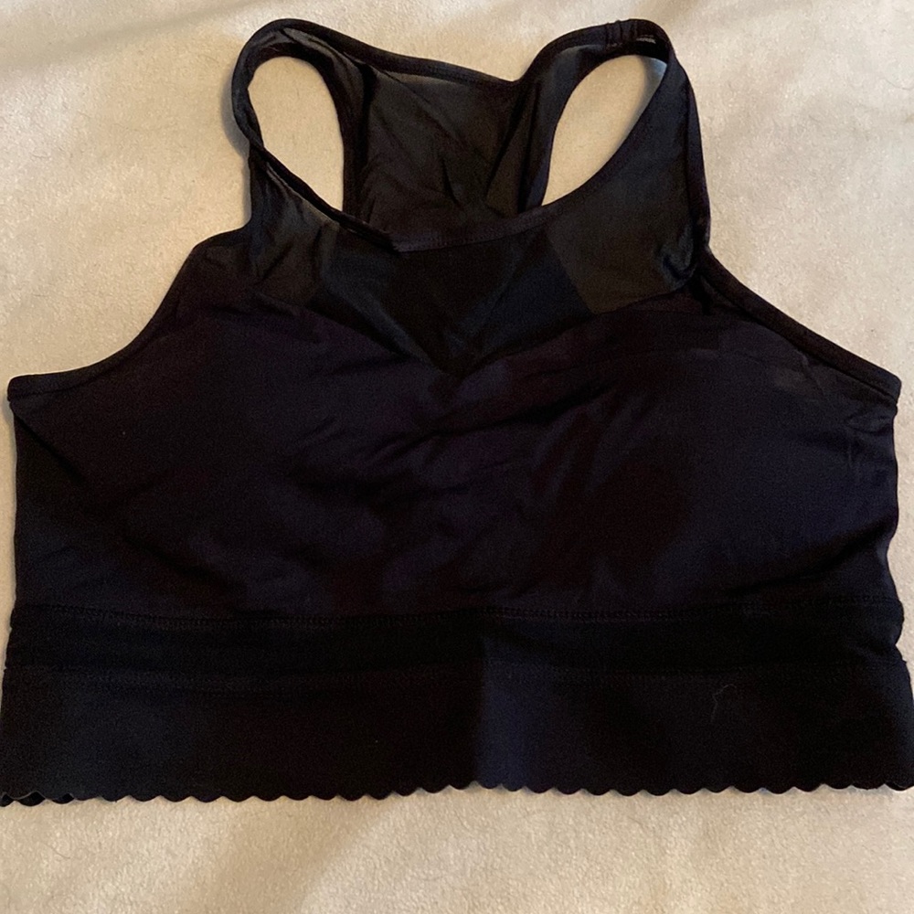 Black star mesh bra